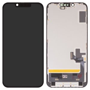 Дисплей для iPhone 14, черный, с рамкой, HC, без ошибки, OLED , DD OLED OEM soft, diagnosable