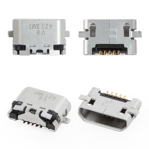 Conector de carga puede usarse con Nokia 502 Asha Dual Sim, 5 pin, micro USB tipo B
