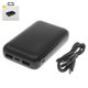 Power bank Baseus X10, 10000 mAh, USB tipo-C entrada 5V 2.1A, micro USB tipo-B entrada 5V 2.1A, 2 USB salidas 5V 1A/2,1A, 92*61*22 mm, negro, #PPJAN-A01