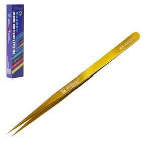 Pinzas para smd Mechanic AA KING11, recta, 140 mm, dorado