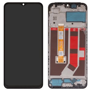 Pantalla LCD puede usarse con Oppo A38, negro, con marco, Original PRC , CPH2579, HTF066H015 FPC A1