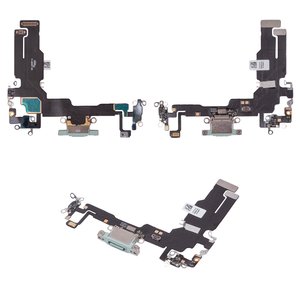 Cable flex puede usarse con iPhone 15, del conector de carga, verde, con micrófono, HC