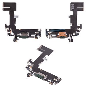 Cable flex puede usarse con iPhone 13, del conector de carga, verde, con micrófono, HC