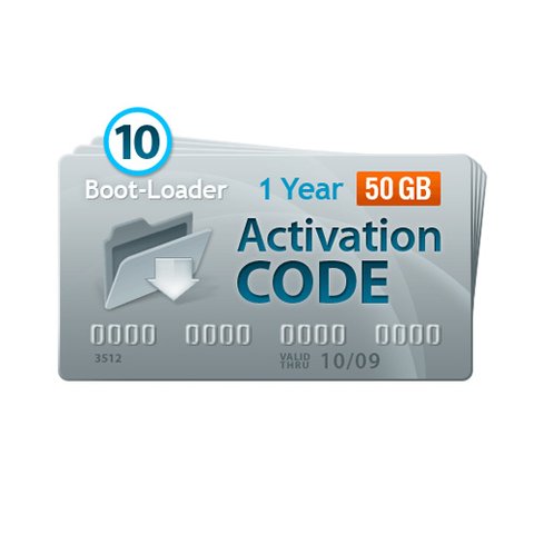 Активационный код Boot Loader v2.0  1 год, 10+3 кодов x 50+10 ГБ 