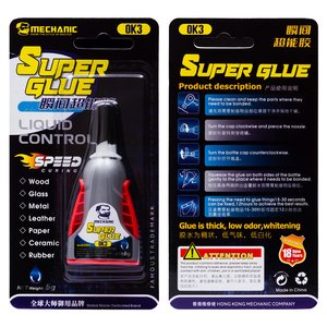 Суперклей Mechanic OK3, 10 мл, швидковисихаючий