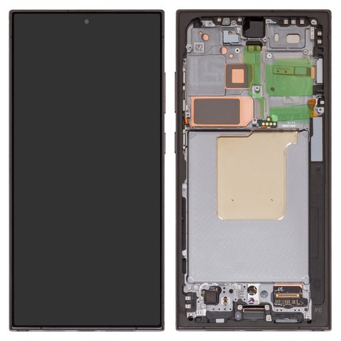 Дисплей для Samsung S928 Galaxy S24 Ultra, чорний, з рамкою, Original PRC , titanium black
