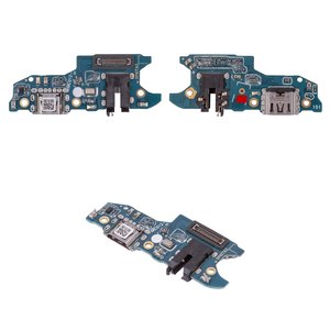 Шлейф для Oppo A17, A17k, конектора навушників, конектора зарядки, з мікрофоном, High Copy, плата зарядки
