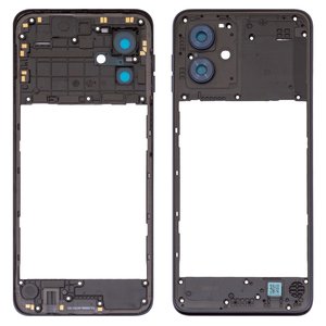 Средняя часть корпуса для Motorola Moto G64, синяя, со стеклом камеры