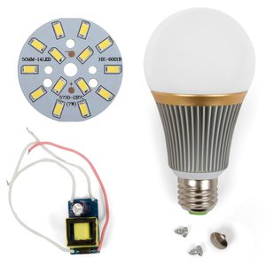 Комплект для сборки LED-лампы SQ-Q23 5730 E27 7 Вт – холодный белый Комплект для сборки LED-лампы SQ-Q23 5730 E27 7 Вт – холодный белый