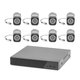 Set of MACK0810 AHD Network Video Recorder and 8 AHD Surveillance Cameras (720p, 1 MP)